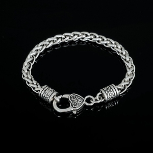 Joyería Vintage de <span class=keywords><strong>20CM</strong></span> de grosor grueso corazón encanto pulsera langosta garra brazalete pulseras para Mujeres Hombres - Product Image 2
