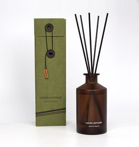 Kemasan Logo kustom 100ml 250ml kosong mewah buram Amber Reed Diffuser botol aromaterapi kaca dengan kotak untuk dekorasi rumah - Product Image 1