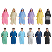 2024 nouveau Poncho de surf portable poncho de serviette à langer avec capuche et poche avant épais séchage rapide microfibre combinaison Poncho serviette