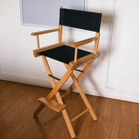 Chaise de maquillage pliable légère de haute qualité en alliage aluminium/bois, design moderne pour l'extérieur et les loisirs, modèle Directeur