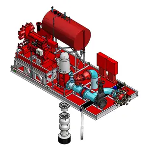 UL/FM sistem pompa api dipasang selip air dari kemurnian untuk pemadam kebakaran 500GPM