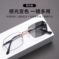 Lunettes de lecture anti-lumière bleue populaires pour hommes, verres transparents AC, montures optiques unisexes sans monture en métal, vente en gros