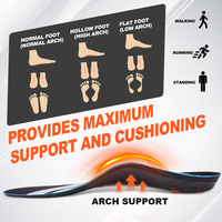 Arch Support Running Volleyball Inserts absorbant les chocs Orthèses Soulagement de la douleur Semelles en fibre de carbone