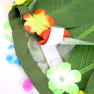 Falda de hoja de Ti, falda de hierba Hula hawaiana con flor Leis, <span class=keywords><strong>disfraces</strong></span> de juego <span class=keywords><strong>para</strong></span> mujeres, <span class=keywords><strong>niñas</strong></span>, hombres, Luau, vestidos de fiesta, trajes - Product Image 2