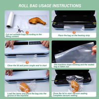 Sacs sous vide pour aliments en nylon gaufré personnalisés, grands, transparents, texturés, en rouleau, pour l'emballage