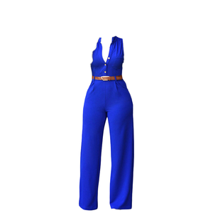 T Selling Femmes Sexy Sans Manches Bandage <span class=keywords><strong>Jumpsuit</strong></span> Avec Taille Haute Long Pantalon pour Gym Wlesale Romper Pantalon - Product Image 4