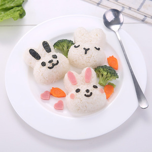 <span class=keywords><strong>Kit</strong></span> de moules à onigiri en plastique, presse à boulettes de riz motif dessin animé, moule à nori, boîte à bento, outils de cuisine <span class=keywords><strong>pour</strong></span> enfants, kits de préparation de sushis DIY - Product Image 3