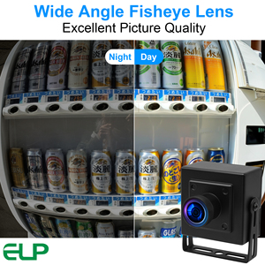 กล้อง USB ที่มีแสงน้อย Elp พร้อมไมโครโฟน H.264 1080P H.264ฟิชอายมุมกว้าง IMX323 UVC Wecam พร้อมกล่องโลหะขนาดเล็กสำหรับการมองเห็นแบบฝังตัว - Product Image 5