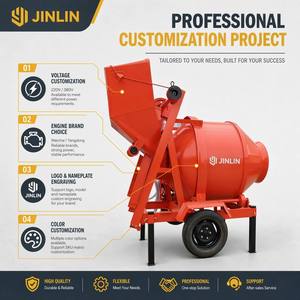 Mezcladora de Cemento Móvil JINLIN 14M/H |   Mezcladora de Cemento y Hormigón Duradera de Alta Capacidad JZC350 - Product Image 4
