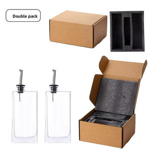 Dispensador de aceite de oliva de vidrio moderno de 500ml con vertedor de acero inoxidable para uso en la cocina Contenedor de alimentos para salsa de soja y especias - Product Image 5