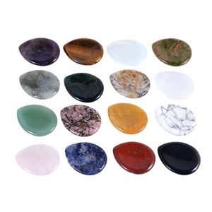 Goutte d'eau Décompression Palm Gemstone Écologique Feng Shui rainure Pouce Presse Poignée Oublier Inquiétude <span class=keywords><strong>Pierre</strong></span> Usine En Gros - Product Image 4