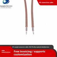 RG178 Línea de señal de RF coaxial blindada chapada en plata Resistencia a altas temperaturas Cables de comunicación de 50 ohmios para el SFF-50-1