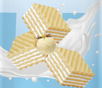 Biscuits roulés croustillants au fromage et au lait vanillé Kaman, saveur exotique, 300g, format familial