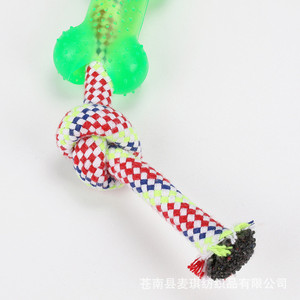 Jouet en corde de coton personnalisé pour animaux de compagnie, petit et moyen, pour la dentition et le nettoyage des dents, corde à mâcher tressée, couleur aléatoire - Product Image 4