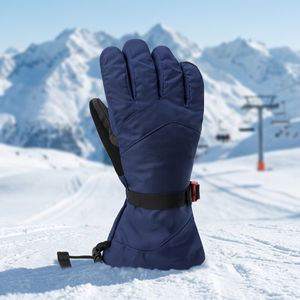 Men Women Polyester Waterproof Insulated Split Finger Ski <b>Gloves</b> Hand <b>Grips</b> Hook Loop Closure for Snowboarding Winter Sports - Product Image 5