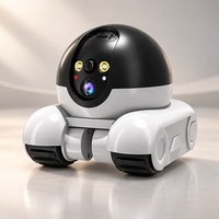 Robot de surveillance intelligent pour animaux de compagnie avec caméra HD 1080P, WiFi/4G, contrôle à distance par application, jouet laser et audio bidirectionnel
