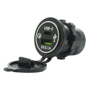 ที่ชาร์จในรถยนต์แบบติดตั้งบนแผง 12V 24V ชาร์จเร็ว 15.5W USB-C USB-A ช่องเสียบคู่ สำหรับรถบัส เรือ และยานพาหนะทางน้ำ - Product Image 2