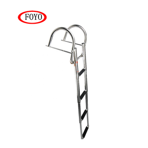 FOYO 304 Edelstahl Teleskop-Badeleiter Marine-Schwimmleiter 2-4 Stufen Unterboden-Bootsleiter für Yacht Angelboot - Product Image 3