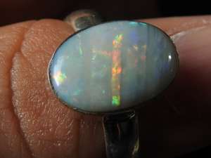 Australian Multi Fire <b>Opal</b> Bezel Setting Classic Gemstone <b>Ring</b> 925 Sterling <b>Silver</b> Men's 12x11mm 9.5 US Size Handmade - Product Image 4