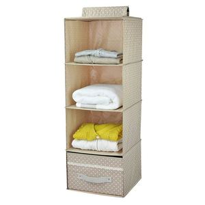 Hanging Shoe <b>Box</b> Divider Closet Storage Organizer With Drawer Plastic and Fabric for Wardrobe Travel Use With Bags <b>Clothes</b> - Product Image 5
