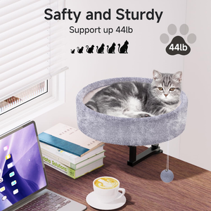 Soporte Ajustable de Altura con Abrazadera, 360 Grados, Venta al por Mayor °   Cama Giratoria para Gatos, Escritorio Elevado para Gatos, Hamaca Moderna para Gatos, Nido Interior para Gatos para el Hogar - Product Image 2