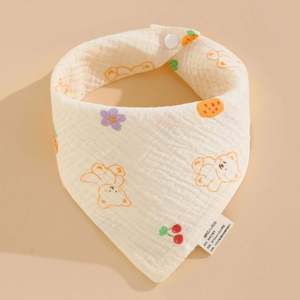 Baberos Absorbentes de Muselina de Algodón Orgánico para Bebés, Baberos Triangulares Tipo Bandana, Baberos de Muselina para Recién Nacidos, Niñas y Niños, Baberos para Babear y Dentición - Product Image 1