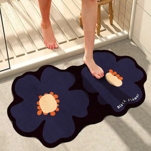 Tiểu Hoa Diatomite Tắm Mat Nhanh Khô Nước Thấm Không-Trượt Phòng Tắm Sàn Pad Dễ Dàng Làm Sạch Máy Làm Phim Hoạt Hình Thiết Kế - Product Image 6