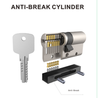 JIXIN Cylindre de serrure de porte Euro 60mm Noyau de sécurité avec 3 clés Serrure de porte à clé 2 pièces