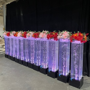 ไฟ LED ตกแต่งอะคริลิค คอลัมน์น้ำแบบฟองอากาศ เฟอร์นิเจอร์เรืองแสง ชุดบาร์ทันสมัย - Product Image 3