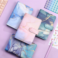 Nouveau élégant budget liant A6 A7 PU cuir Budget portefeuille planificateur 6 anneau planification organisateur avec enveloppes Flyleaf