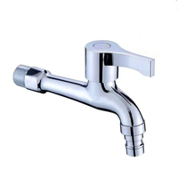 Design moderne en laiton 1/2 robinet à bavette robinet d'eau Bibcock pour lavabo Machine à laver avec plastique et poignée en zinc