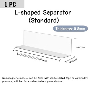 2.8mm nhựa hình chữ L Kệ siêu thị chia tùy chỉnh cửa hàng hiển thị giới thiệu cho Gondola kệ - Product Image 2