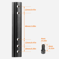 Support métallique incurvé de 100 mm de long, accessoire tactique d'extérieur