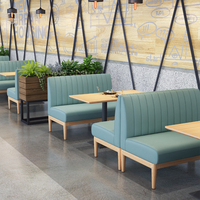 Mobilier commercial moderne pour hôtels, directement de l'usine : Banquette de salle à manger en PU et métal pour café, restaurant, KTV, club, salon