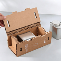 Custom Eco-Friendly Folding Honeycomb Champagne Box | Recyclable Single Bottle Kraft Paper Packaging | Sustainable Food