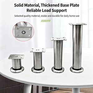 Pieds de nivellement pour lave-linge, niveleurs de meubles réglables avec patins en caoutchouc, pieds anti-vibration pour lave-linge, sèche-linge, réfrigérateur - Product Image 3