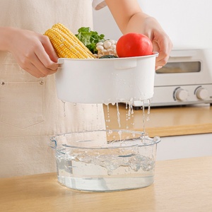 Two/Three/Four Layers <b>Plastic</b> Drain Basket Kitchen Sink Washing Storing Fruits Vegetables Sink Drain Basket for Household - Product Image 3