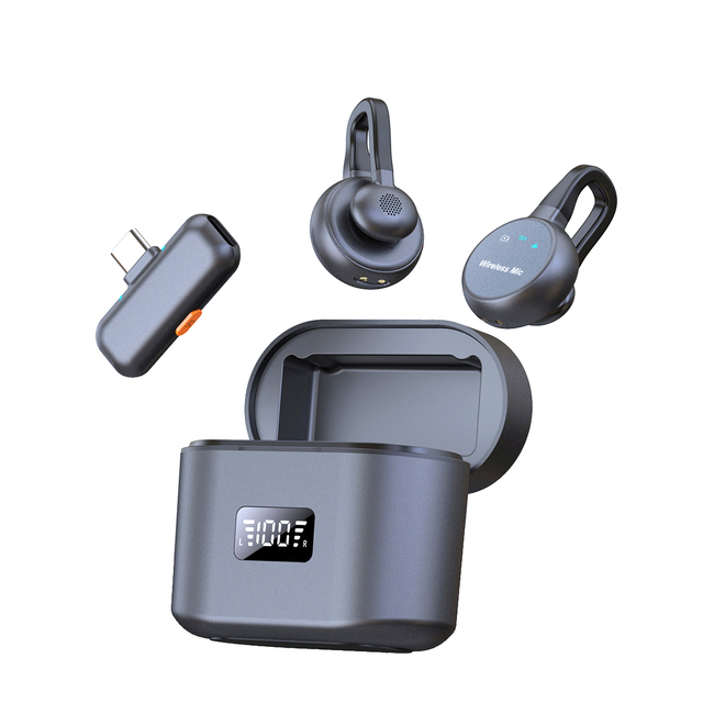 Wireless Condenser Microphone for IOS Devices 2.4G Plug-and-Play Lightweight Portable Desktop Microphone for YouTube Live