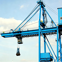 Grue portique pneumatique de chargement et de déchargement de conteneurs de ciment 1600t/h pour quai