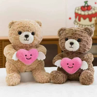Ours en peluche cœur Saint-Valentin très populaire pour petite amie – Cadeau Saint-Valentin animaux en peluche et poupées