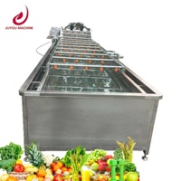 Voedselverwerkingsbedrijf 304 roestvrijstalen bubbelwasmachine reiniging voor fruit, groenten en verpakte voedselverwerking