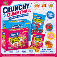 Bonbons gélifiés croustillants, acidulés et sucrés, fabricant de bonbons gélifiés croustillants, OEM, marque privée, fourniture directe d'usine