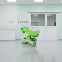Lit de bébé médical en métal durable, léger, portable et facile à déplacer pour les hôpitaux de maternité