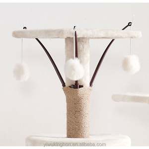 Árbol rascador grande de lujo de madera multicapa para gatos con poste de sisal, plataformas, hamaca y torre de muebles - Product Image 3