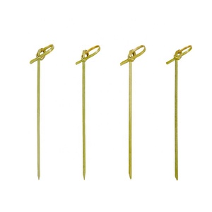 Thân Thiện Với Môi Cao Cấp Cocktail Sticks 4 Inch Knot Xanh Tre Chọn - Product Image 1