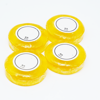 Savon d'hôtel de petite taille, film transparent de forme ronde personnalisée, fabriqué en usine