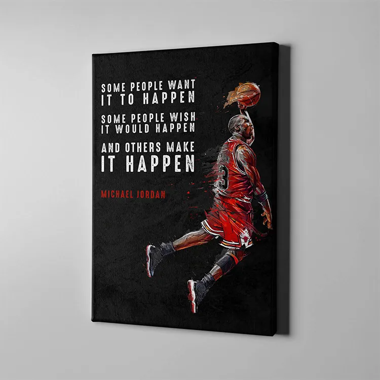 Abstract Art Painting Michael Jordan Poster Fly Dunk Basketball Wall Arts Paintings For Living Room