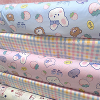 Tissu en popeline jacquard 100% coton tissé sergé peigné style dobby pour pyjamas et vêtements pour enfants - Garçons et filles 160 cm