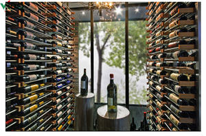 Armoire à vin moderne Casier à vin mural Présentoir à vin en fil métallique - Product Image 2