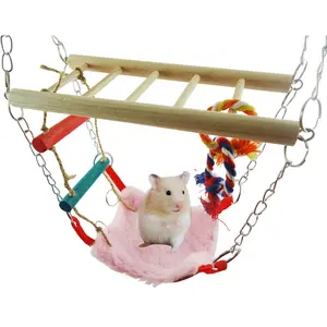 Gros petit animal bois oiseau perroquet rat hamac hamster pour animaux de compagnie